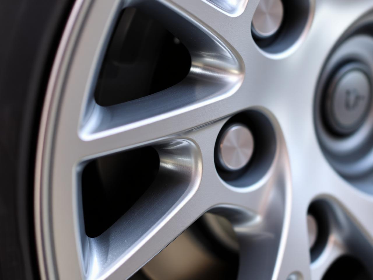 Same alloy wheel refurbished with a clean even finish